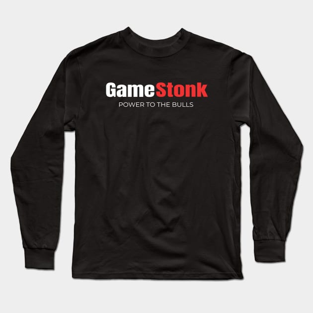 Gamestonk Power To The Bulls Long Sleeve T-Shirt by Yasna